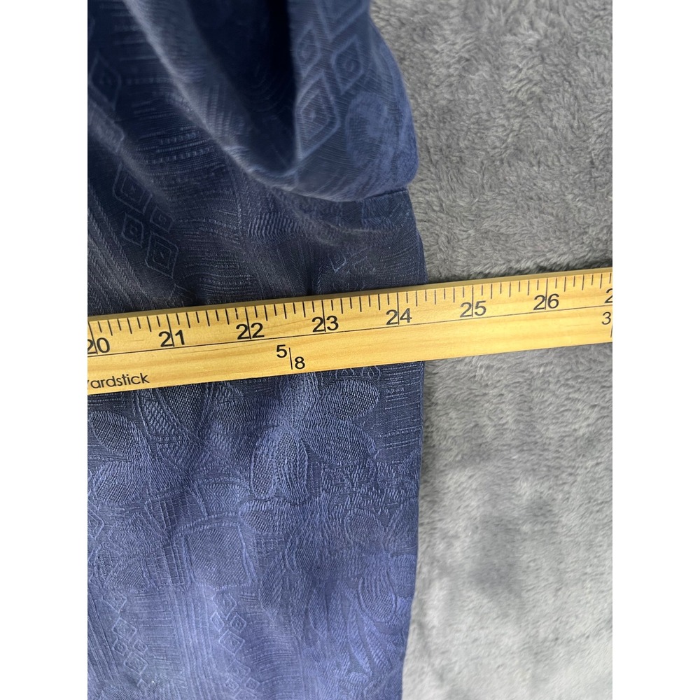 Jamaica Jaxx Mens XL Blue 100% Silk Jacquard Floral Camp Shirt Short Sleeve - Picture 10 of 14